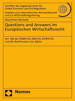 cover image of Questions and Answers im Europäischen Wirtschaftsrecht